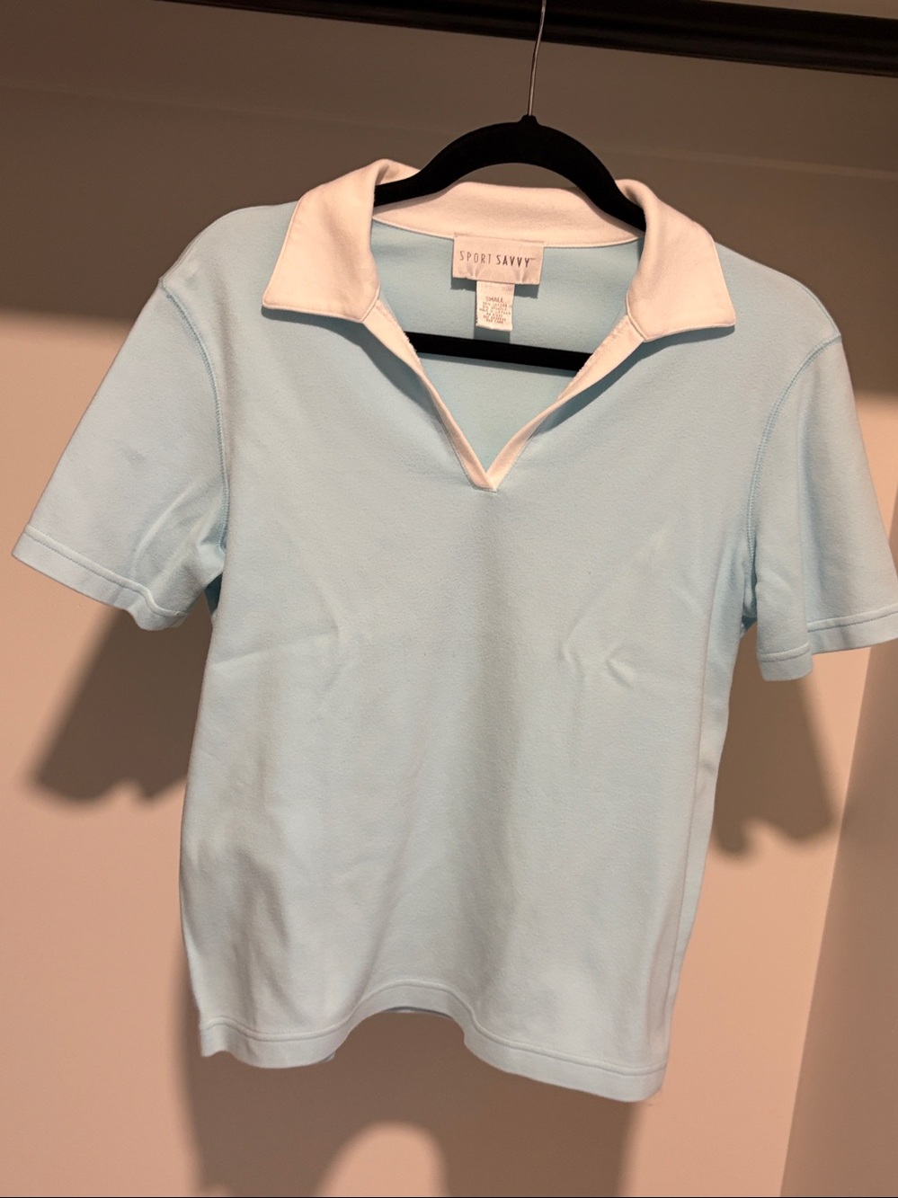 Sport Savvy, V-neck polos women’s size small